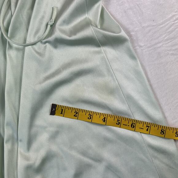 Vintage Collections JC Penneys mint lace embellished maxi slip robe, one size - Picture 9 of 9